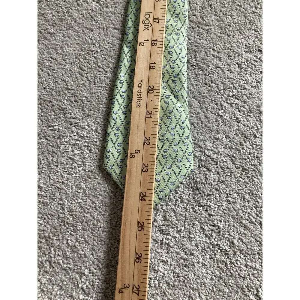 Vineyard Vines Green All Over Print Necktie Preppy Golf Club Country Club Youth